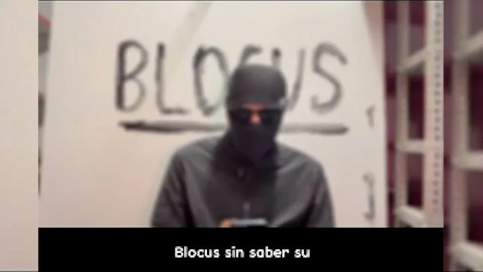 Fotograma del vídeo de Blocus difundido por el investigado y publicado por Guardia Civil el 30 octubre 2026, perteneciente a operación de Picanya; contexto del movimiento, no detención Alfafar