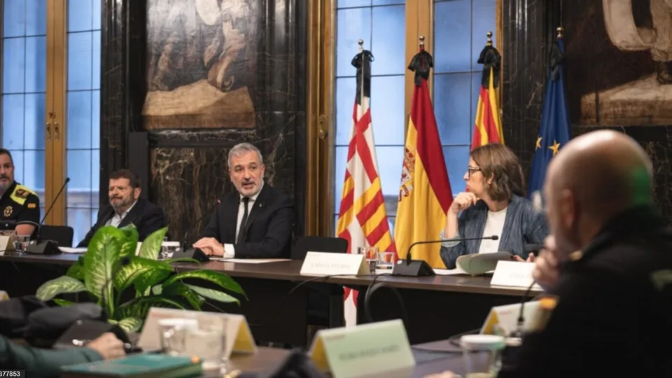 Jaume Collboni y Nuria Parlon en Junta Local de Seguridad de Barcelona del 29 de octubre