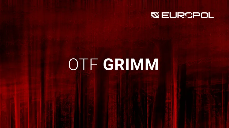 Portada institucional de Europol sobre la operación GRIMM, relacionada con presuntos organizadores de violencia por encargo en España, Marruecos y Francia.