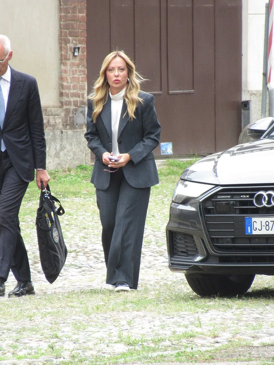 La presidenta del Consejo de Ministros de Italia, Giorgia Meloni, antes de un discurso público en septiembre de 2026.