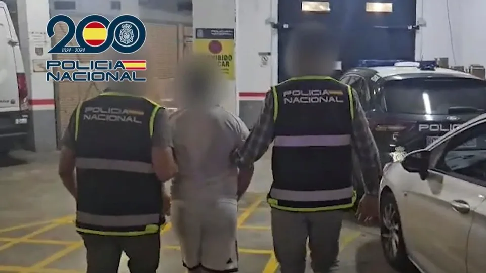 Fotograma difundido por Policía Nacional de la operación investigada en Málaga el 30 de octubre.