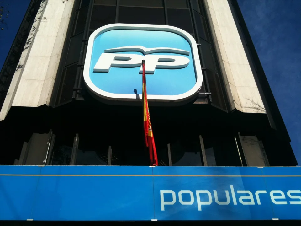 Sede nacional del Partido Popular en la calle Génova de Madrid fotografiada en mayo de 2011; imagen real de archivo, no del 29 de octubre de 2026.