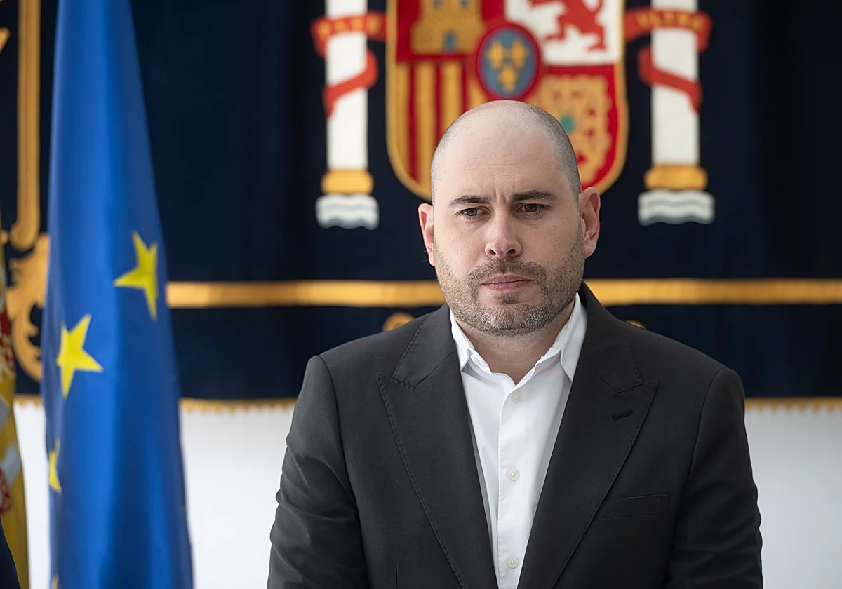 Miguel Ángel Pérez Triano, delegado del Gobierno en Ceuta, durante una comparecencia posterior a la crisis del 30-J.